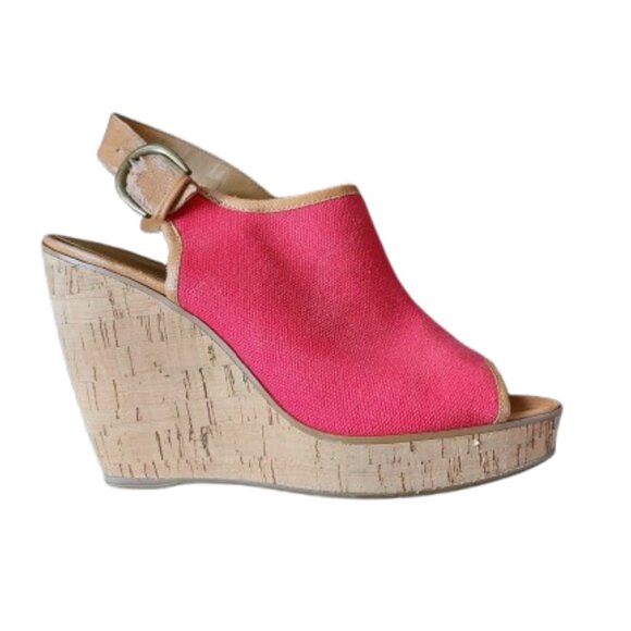 Pink Wedges Fit Size 9 - Picture 1 of 8